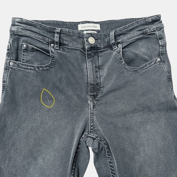 Isabel Marant Ėtoile Skinny Jeans 40 Gray Midrise - Picture 7 of 14